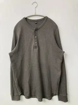 UNIQLO/ユニクロ/Tシャツ/カットソー/トップス/グレー/L