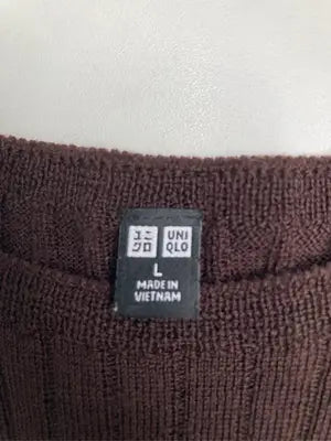 UNIQLO/ユニクロ/ニット/セーター/トップス/ブラウン/L