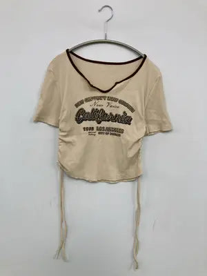 Tシャツ/カットソー/トップス/ベージュ/L