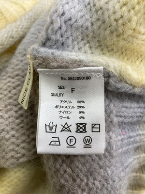 NICE CLAUP/ナイスクラップ/ニット/セーター/トップス/イエロー/F