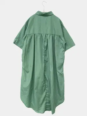 Fashion/ファッション/シャツワンピース/ワンピース/ドレス/グリーン/M