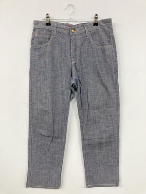 スラックス/パンツ/グレー/ウエスト67　　ヒップ93　　股下65　　67-93