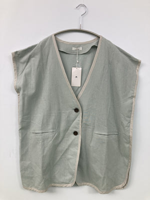 ITEMS/アイテムズ/ベスト/トップス/ライトグリーン