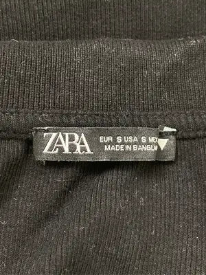 ZARA/ザラ/ポロシャツ/トップス/ブラック/USA S