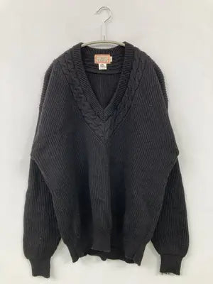 KKUA/ニット/セーター/トップス/ブラック/LARGE