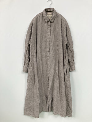 Shuttle Notes/シャトルノーツ/シャツワンピース/ワンピース/ドレス/グレー/LL