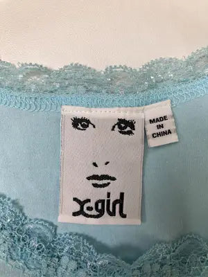 X-GIRL/エックスガール/Tシャツ/カットソー/トップス/スカイブルー/M