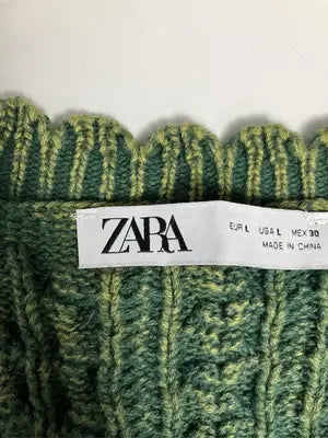 ZARA/ザラ/カーディガン/ボレロ/トップス/グリーン/USA L