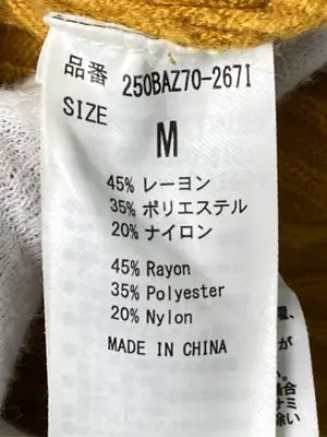 AZUL by MOUSSY/アズールバイマウジー/ニット/セーター/トップス/イエロー/M