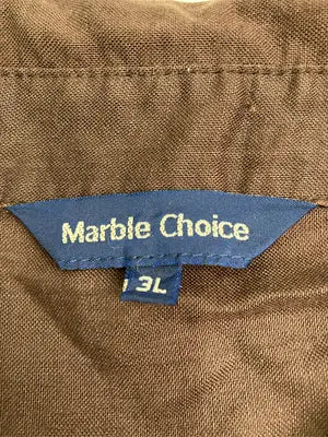 Marble Choice/シャツ/ブラウス/トップス/ブラウン/3L