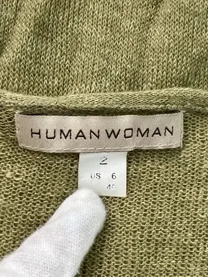 HUMAN WOMAN/ヒューマンウーマン/ニット/セーター/トップス/カーキ/M