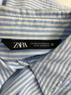 ZARA/ザラ/シャツ/ブラウス/トップス/スカイブルー/USA XS