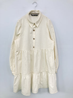 ZARA/ザラ/シャツワンピース/ワンピース/ドレス/アイボリー/M