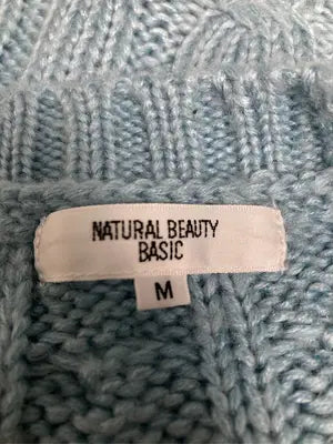 NATURAL BEAUTY BASIC/ナチュラルビューティーベーシック/ニット/セーター/トップス/スカイブルー/M