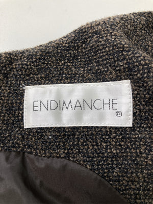 ENDIMANCHE/ジャンパースカート/ワンピース/ドレス/ブラウン/9AR