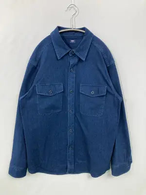 UNIQLO/ユニクロ/シャツ/ブラウス/トップス/ネイビー/L