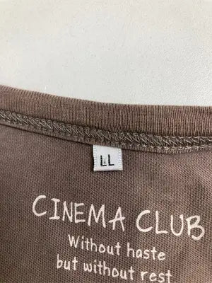 CINEMA CLUB/シネマクラブ/Tシャツ/カットソー/トップス/ブラウン/LL