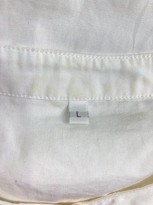 シャツワンピース/ワンピース/ドレス/ホワイト/L