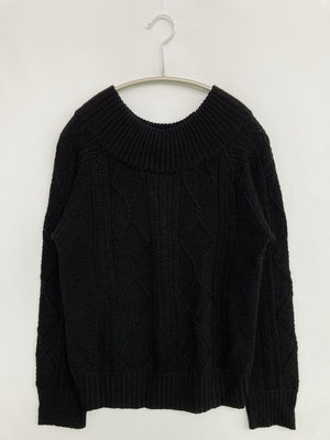 C.D.S/シーディーエス/ニット/セーター/トップス/ブラック/L