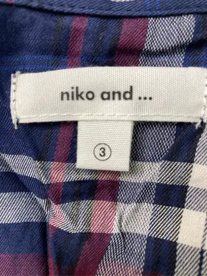 niko and .../ニコアンド/シャツワンピース/ワンピース/ドレス/ネイビー/3