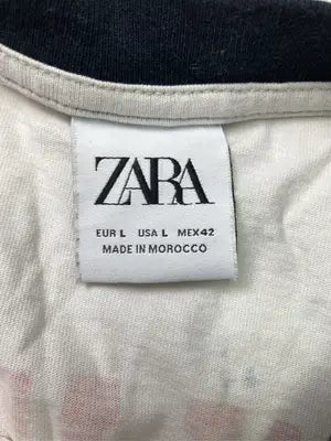 ZARA/ザラ/Tシャツ/カットソー/トップス/ホワイト/USA L