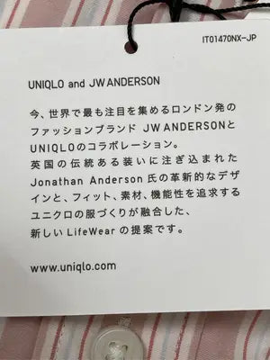 UNIQLO JW Anderson/ユニクロジェイダブリューアンダーソン/シャツ/ブラウス/トップス/ピンク/L