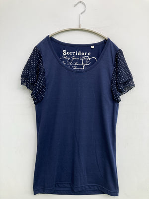 Sorridere/ソリデーレ/Tシャツ/カットソー/トップス/ネイビー/L