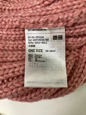 UNIQLO/ユニクロ/ニットキャップ/ビーニー/帽子/ピンク/ONE SIZE