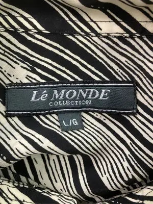 Le MONDE/シャツ/ブラウス/トップス/ブラック/L/G