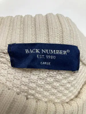 BACK NUMBER/バックナンバー/ニット/セーター/トップス/ホワイト/LARGE