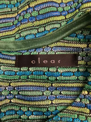 clear/クリア/ノースリーブ/トップス/グリーン/M