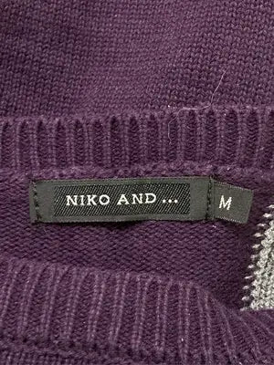 niko and .../ニコアンド/ニット/セーター/トップス/パープル/M