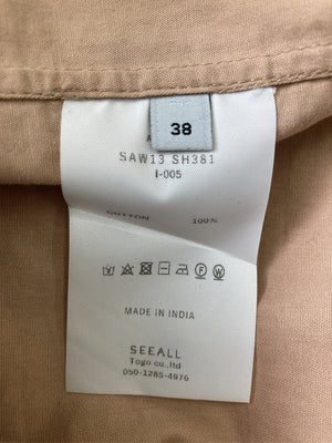 シャツワンピース/ワンピース/ドレス/ベージュ/38