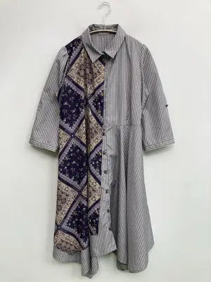 axes femme/アクシーズファム/シャツワンピース/ワンピース/ドレス/ブルー/M