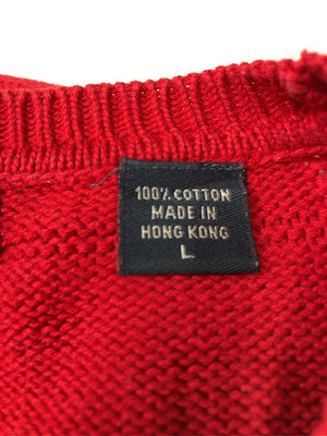 IZOD/アイゾッド/ニット/セーター/トップス/レッド/L