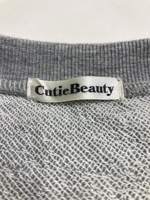 Cutie Beauty/キューティービューティー/スウェット/トップス/グレー/M  バスト79～87　身長154～162