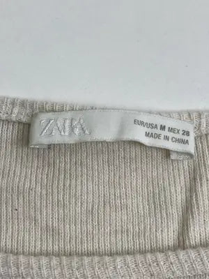 ZARA/ザラ/Tシャツ/カットソー/トップス/ベージュ/USA M