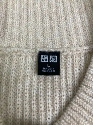 UNIQLO/ユニクロ/ニット/セーター/トップス/ベージュ/L