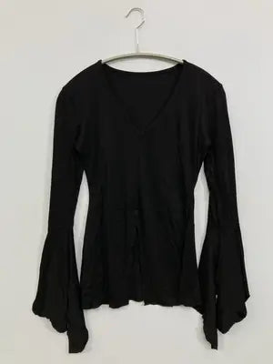 SHUNWEIFUSHI/Tシャツ/カットソー/トップス/ブラック/L