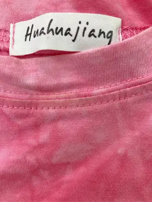 Huahuajiang/Tシャツ/カットソー/トップス/ピンク