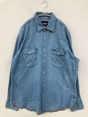 Wrangler/ラングラー/シャツ/ブラウス/トップス/スカイブルー/L