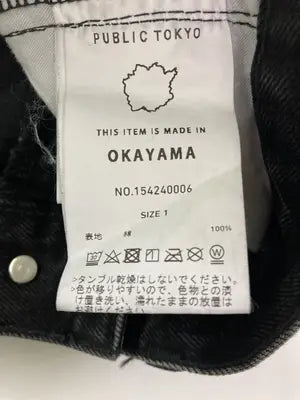 PUBLIC TOKYO/パブリックトウキョウ/デニムパンツ/パンツ/ブラック/1