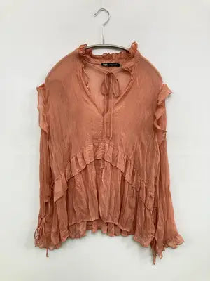 ZARA/ザラ/シャツ/ブラウス/トップス/オレンジ/EUR M