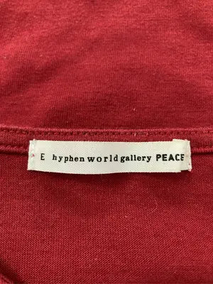 E hyphen world gallery peace/イーハイフンワールドギャラリーピース/Tシャツ/カットソー/トップス/レッド/F