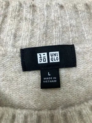 UNIQLO/ユニクロ/ニット/セーター/トップス/ベージュ/L