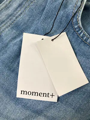 moment+/モーメントプラス/デニムパンツ/パンツ/ブルー/L