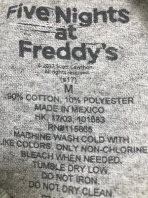 Five Nights at Freddy's/Tシャツ/カットソー/トップス/グレー/M
