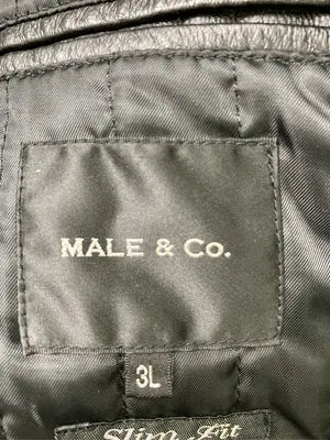 MALE & Co./レザージャケット/ジャケット/アウター/ブラック/3L