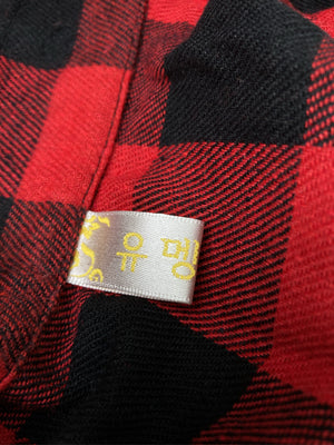 유멩패션/シャツワンピース/ワンピース/ドレス/レッド