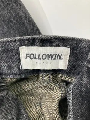 FOLLOWIN/フォロウィン/デニムパンツ/パンツ/ブラック/XS
